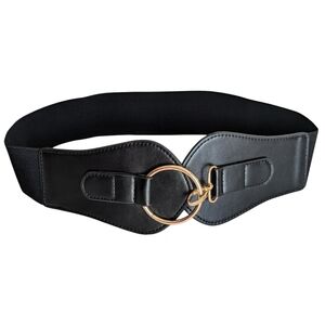 Twelve Faux Leather Stretch Belt Size M/L